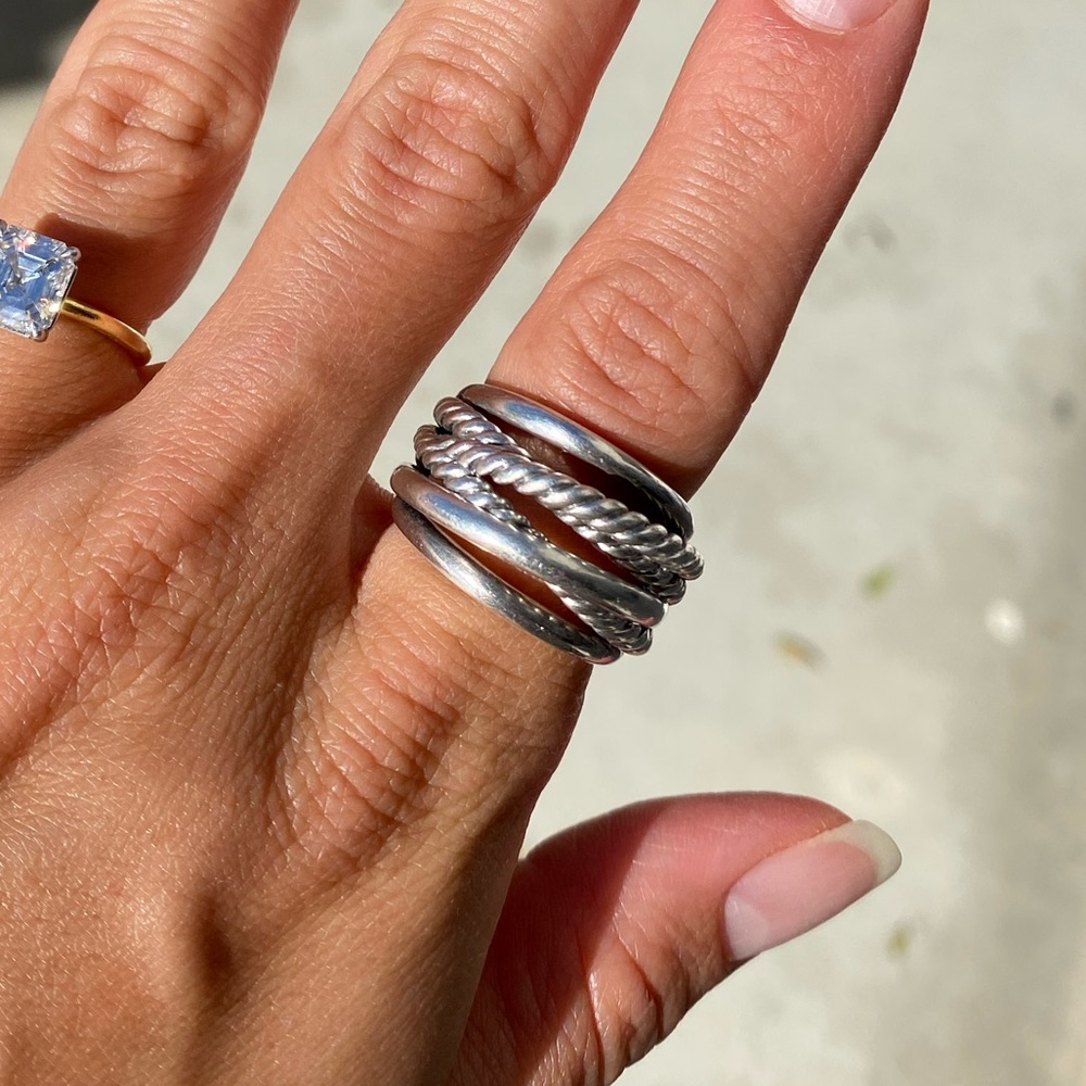David Yurman Sterling Silver Crossover Ring